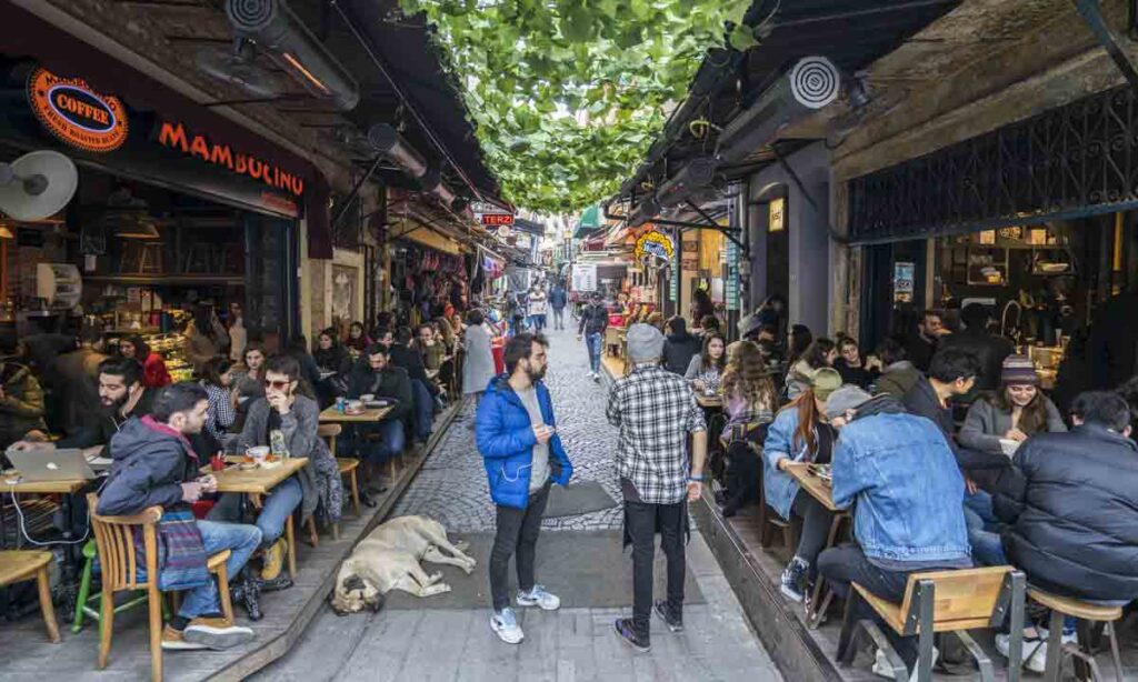 تصویر کوچه و پس کوچه های محله بشیکتاش استانبول