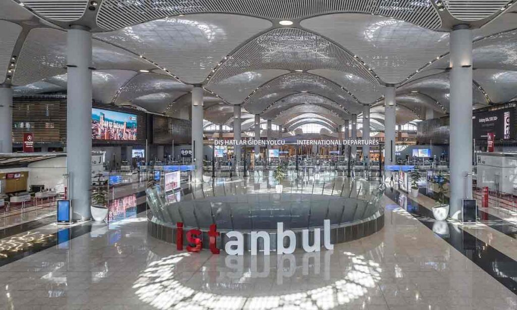 تصویر سالن فرودگاه جدید و بین المللی استانبول